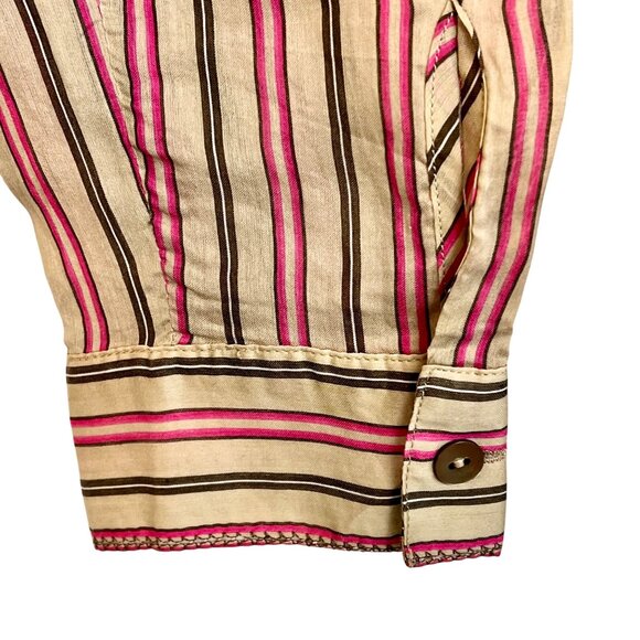 Tommy Bahama Womens Striped Button-Up Shirt Size 8 Cotton & Silk Blend EUC - Picture 10 of 16